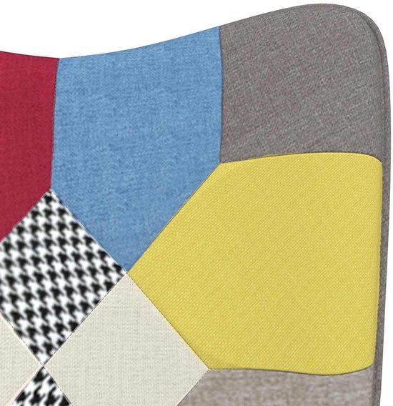 vidaXL Chaise à bascule Patchwork - Fauteuil - 61 x 78 x 98 cm - Multicolore - Chaise à bascule