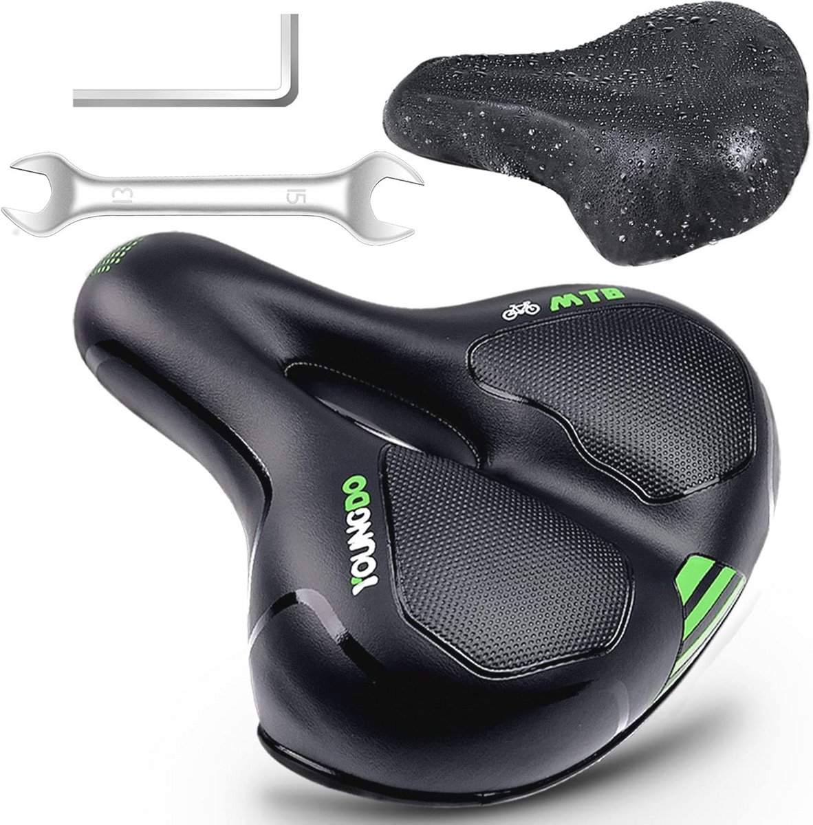 Comfortabel en Ademend Fietszadel met Schokabsorberende Technologie - Ergonomisch Ontwerp voor Optimale Ondersteuning