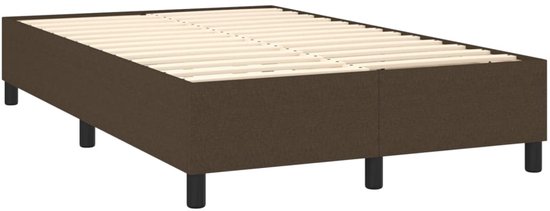 vidaXL Sommier avec matelas Tissu Marron foncé 120x200 cm - Sommier - Sommiers - Lit - Meubles de couchage