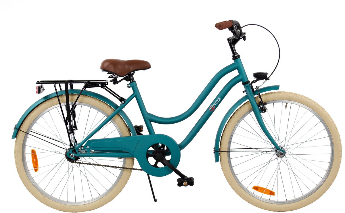 2Cycle Cruiser kinderfiets 24 inch (8 tot 10 jaar) voor meisjes groen-blauw