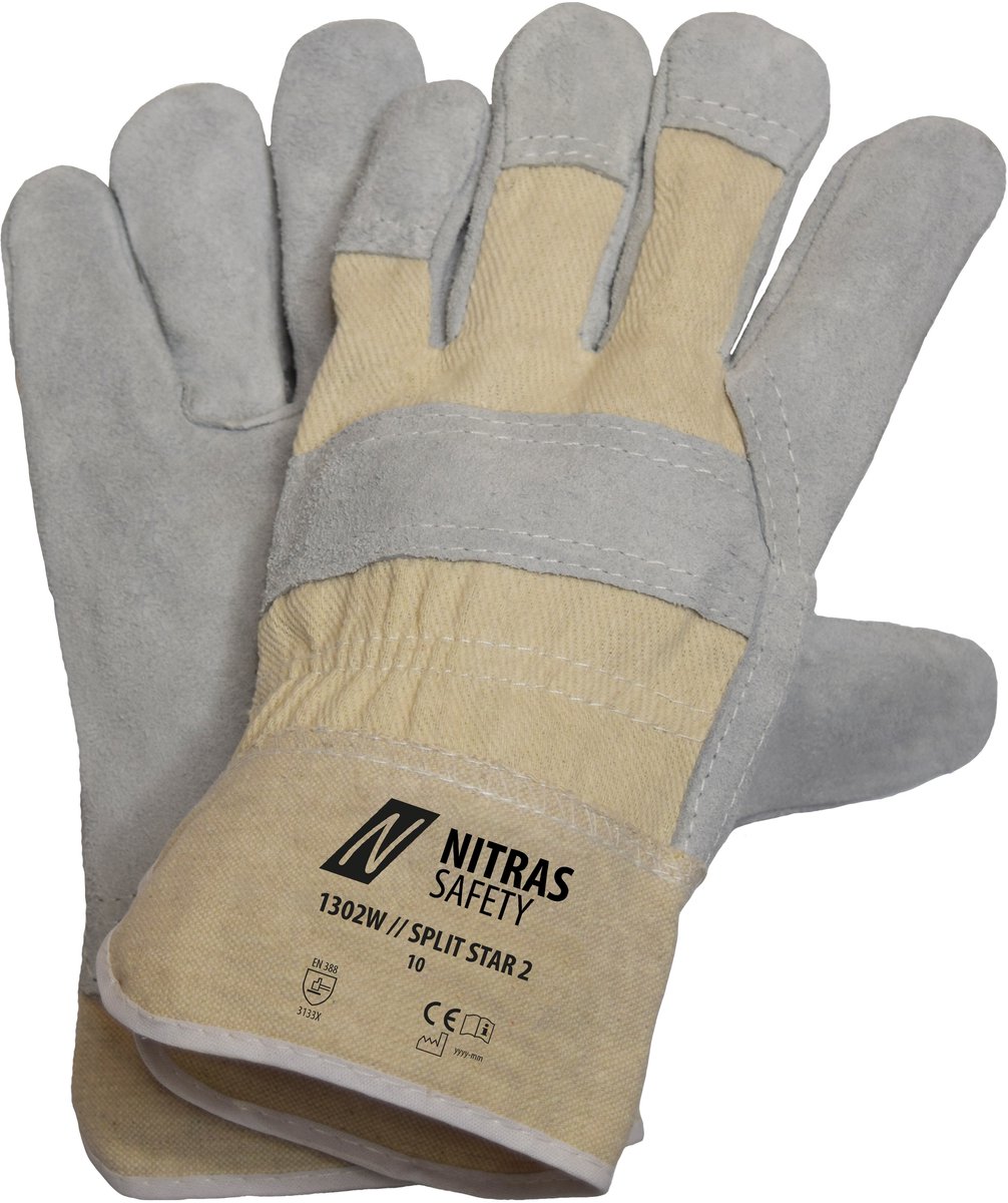 Nitras 1302W winter werkhandschoen - maat 10- winterhandschoen - 12 paar