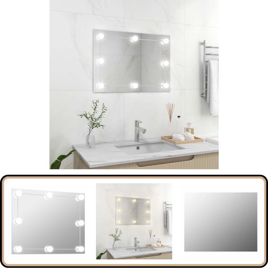 Homgoday Wall mirror silver 100 x 45 cm, bathroom mirror, Vanity mirror