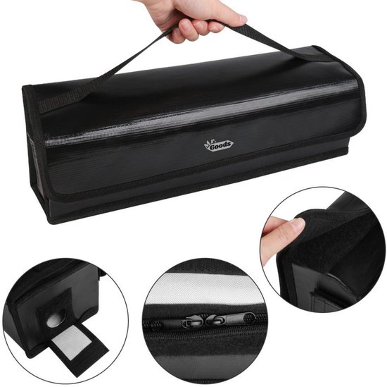 MrGoods - Grote Accutas - Accutas voor Ebike - Waterdicht - Fietsbatterijtas - Vuurbestendig - 49x15x15cm - Zwart van MrGoods — afbeelding 3