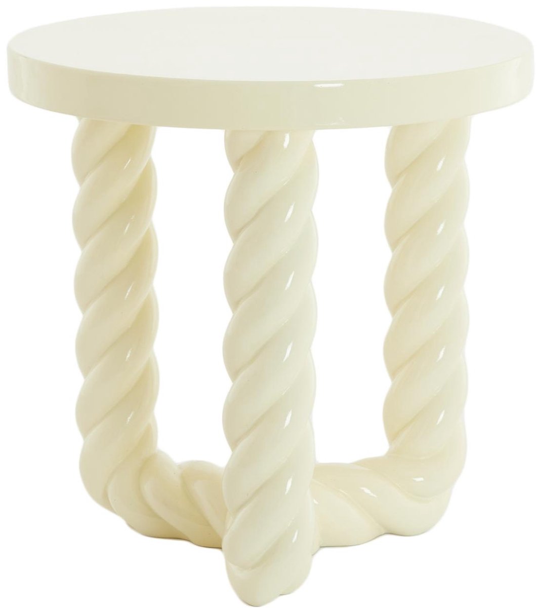 Bijzettafel Vallejo - Crème - Ø46cm - Modern