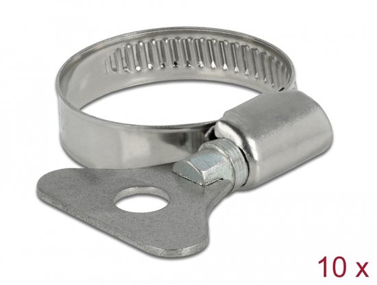 Hegler Klemm Schelle 32 Mm, 10 Stück – Anreihbar, Lichtgrau