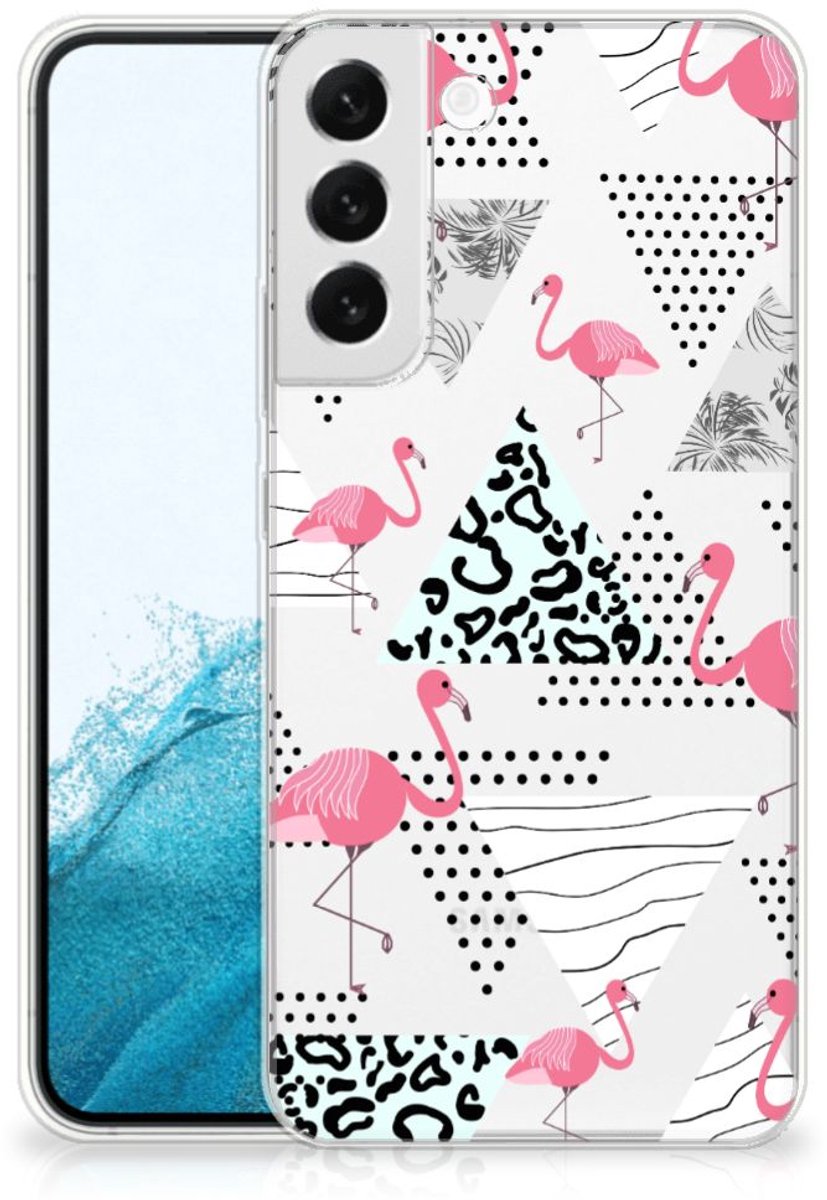 Samsung Galaxy S22 Plus TPU Hoesje Flamingo Triangle