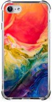 Coque Antichoc iPhone SE 2022/2020 | Coque iPhone 8/7 Antichute avec bord transparent Aquarelle Foncé
