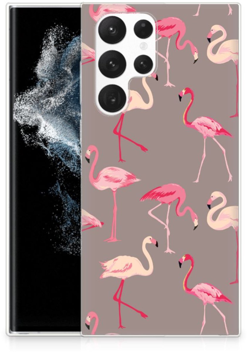 Samsung Galaxy S22 Ultra TPU Hoesje Flamingo