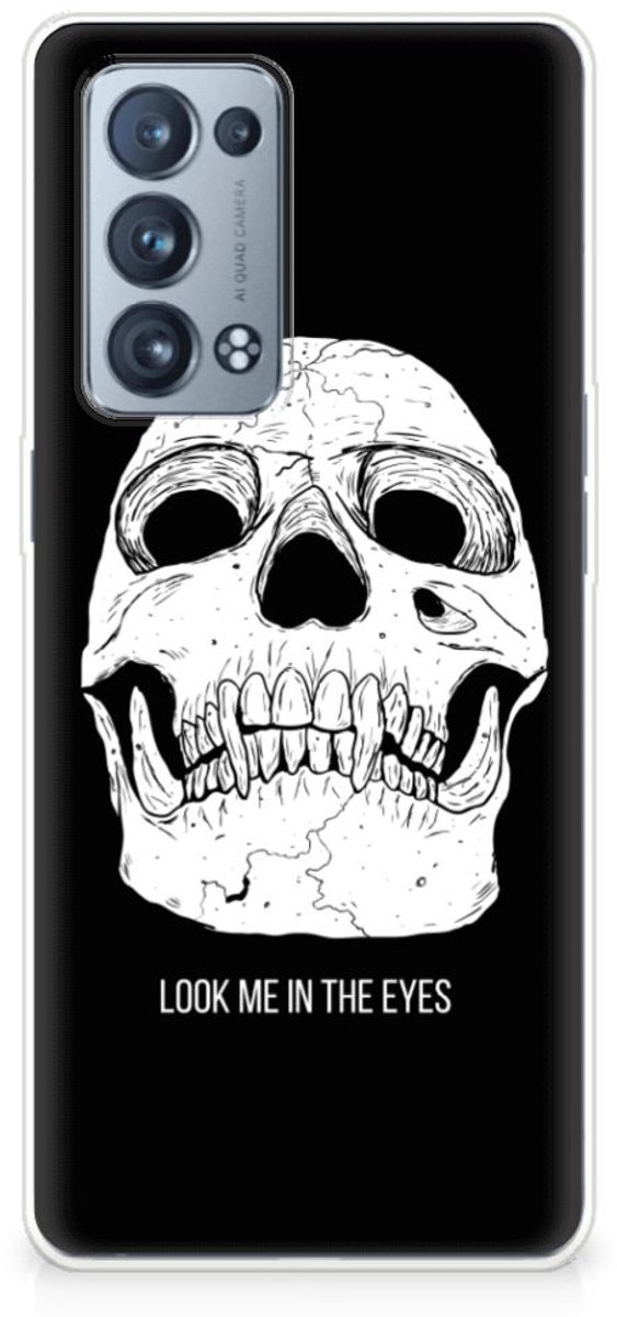 TPU Hoesje voor Silicone Back Case OPPO Reno 6 Pro Plus 5G Skull Eyes