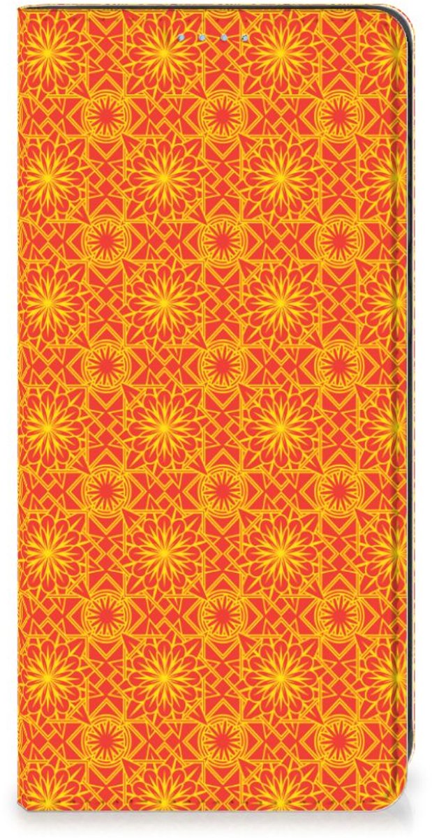 Samsung Galaxy A21s Hoesje met Magneet Batik Oranje