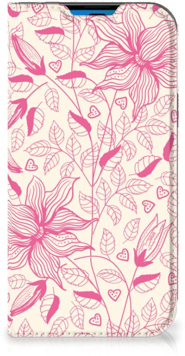 iPhone 14 Pro Smart Cover Pink Flowers