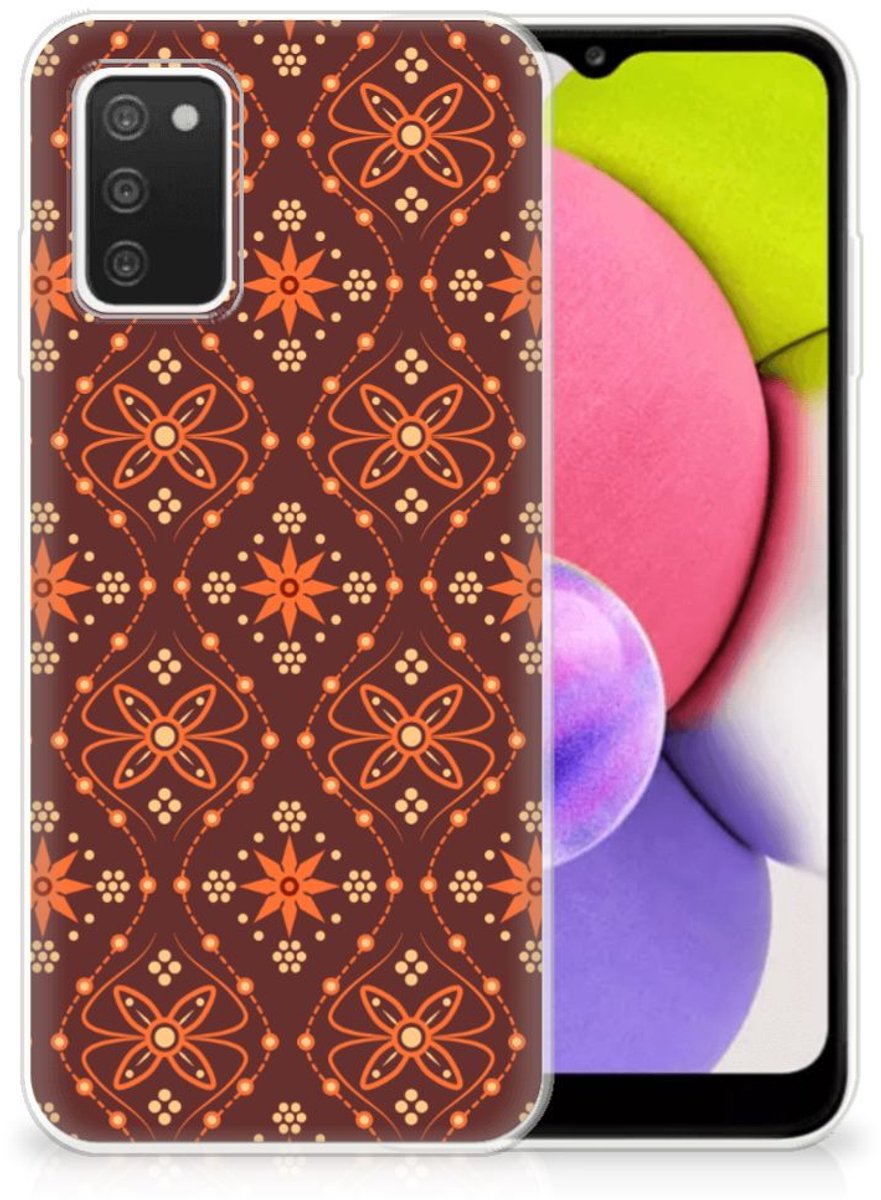 Samsung Galaxy A03S TPU bumper Batik Brown