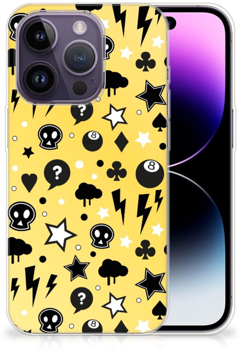 TPU Hoesje voor Silicone Back Case Apple iPhone 14 Pro Punk Geel