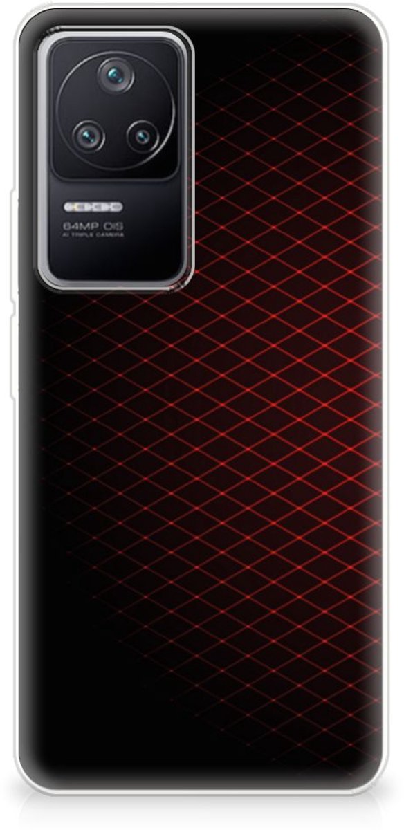 Xiaomi Poco F4 TPU bumper Geruit Rood