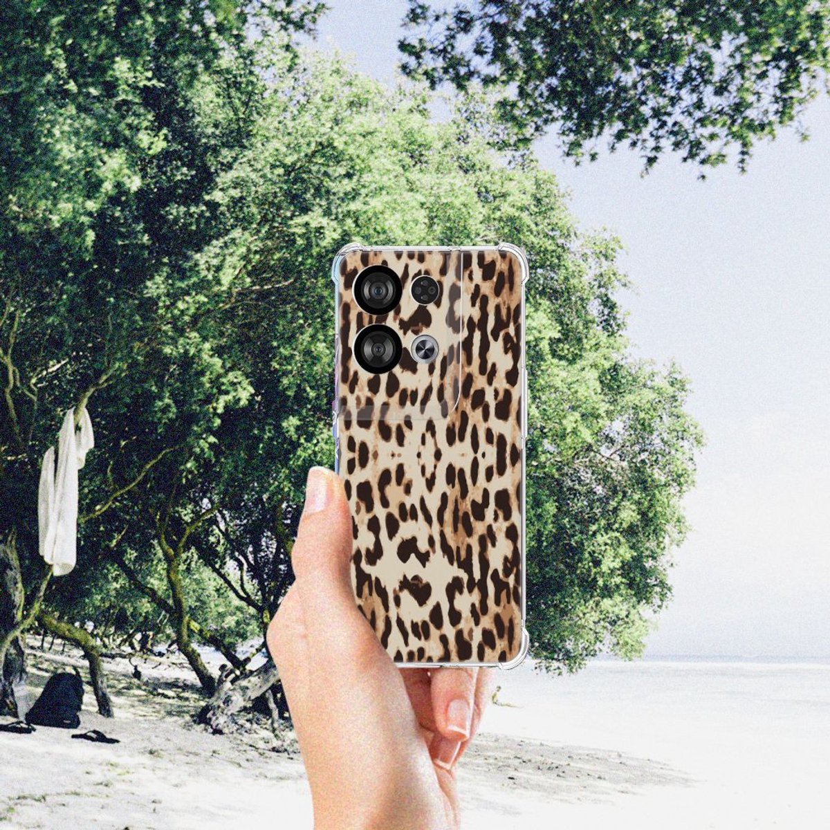 OPPO Reno8 Case Anti-shock Leopard