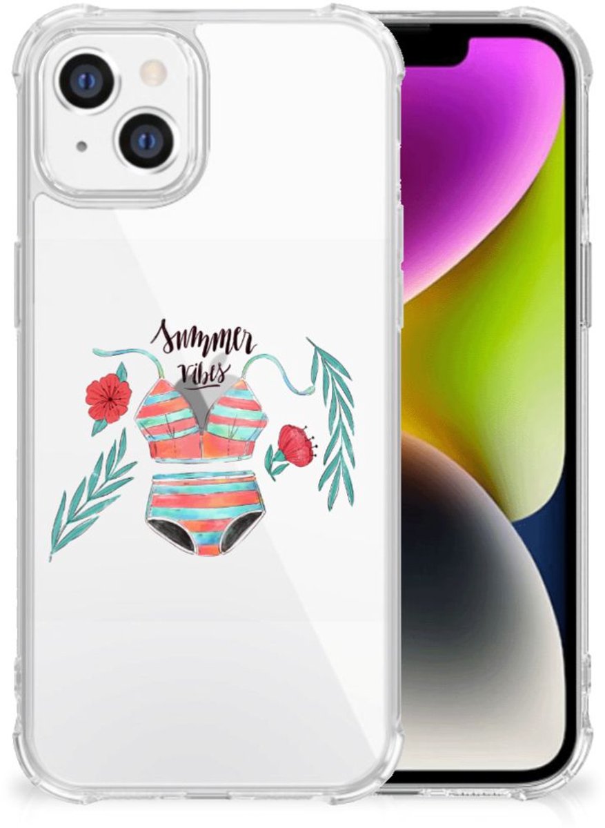 iPhone 14 Stevig Bumper Hoesje Boho Summer