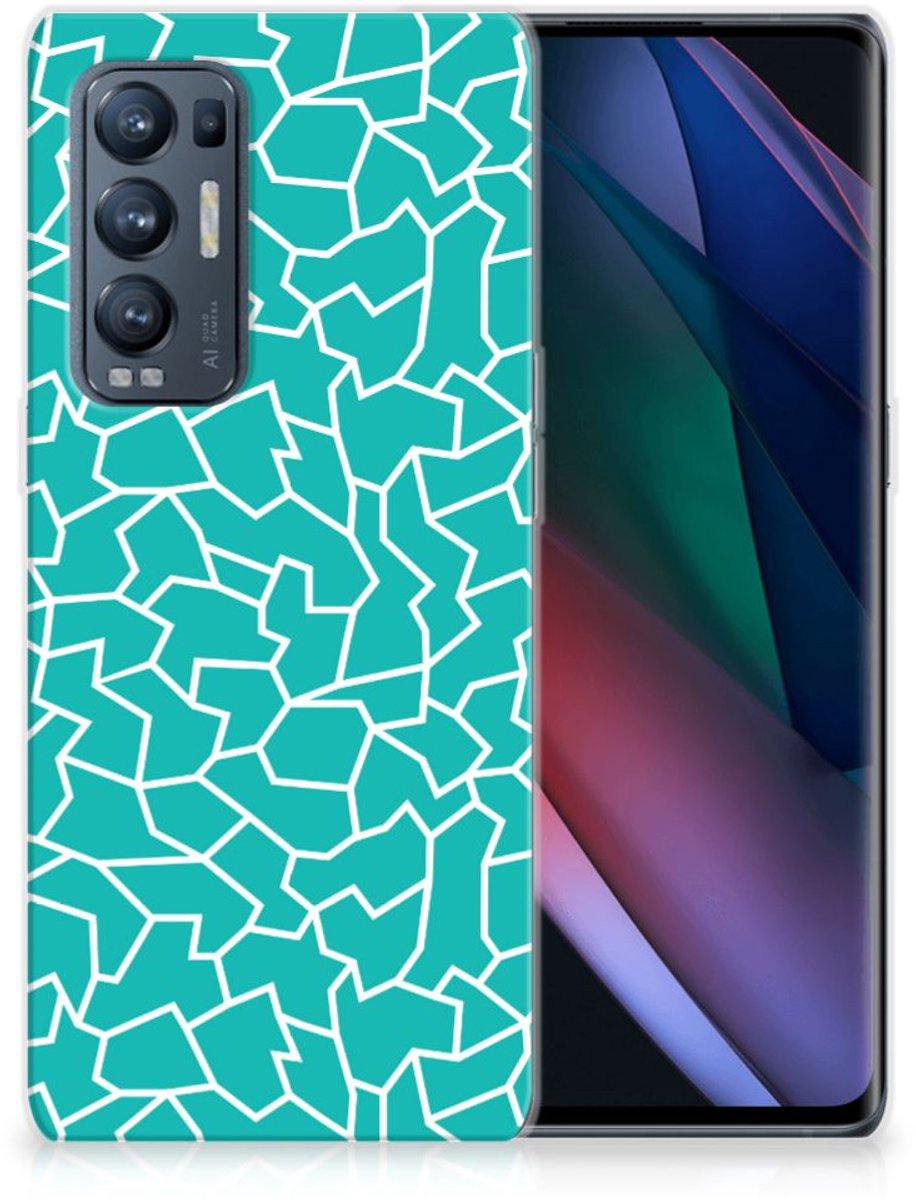 OPPO Find X3 Neo Hoesje maken Cracks Blue