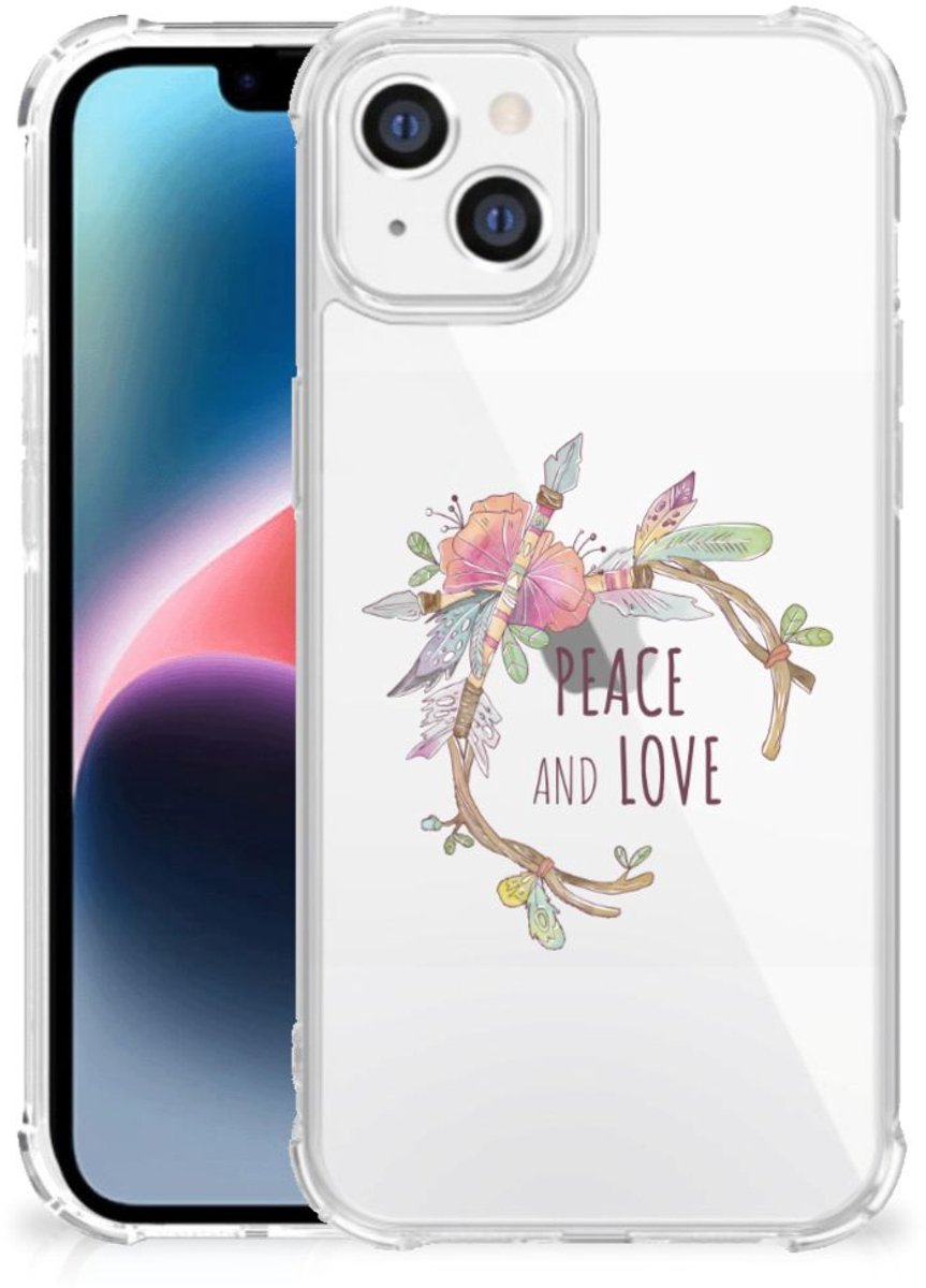 Apple iPhone 14 Plus Stevig Bumper Hoesje Boho Text