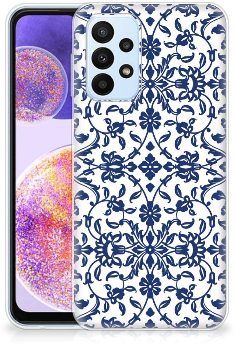 Samsung Galaxy A23 TPU Case Flower Blue