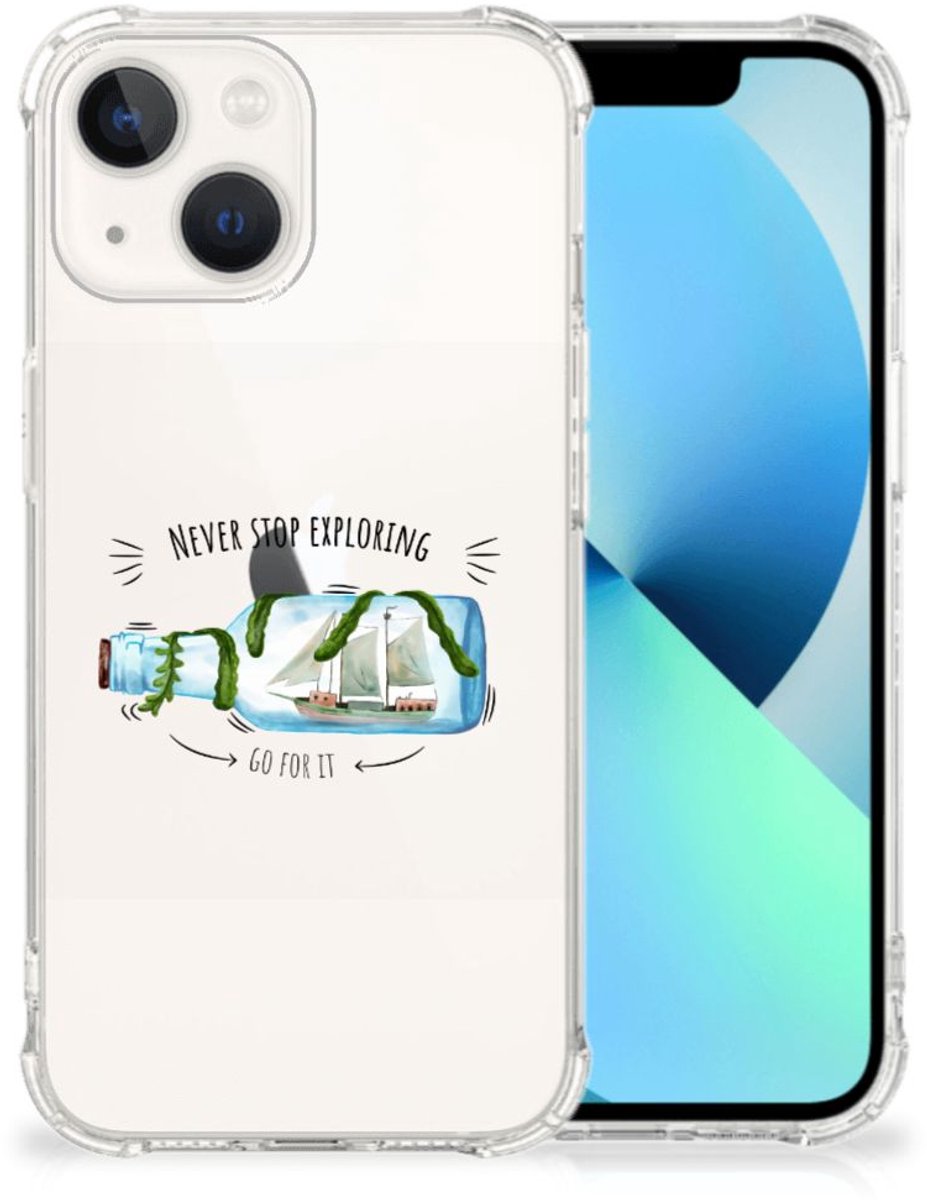 iPhone 13 Stevig Bumper Hoesje Boho Bottle