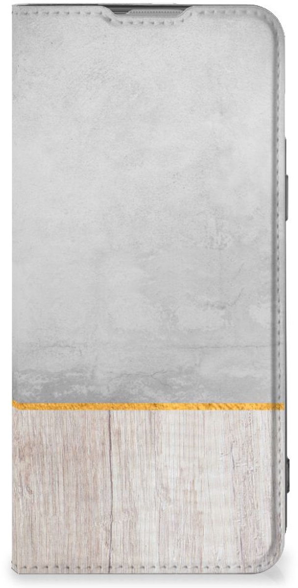 OnePlus Nord 2T Book Wallet Case Wood Concrete