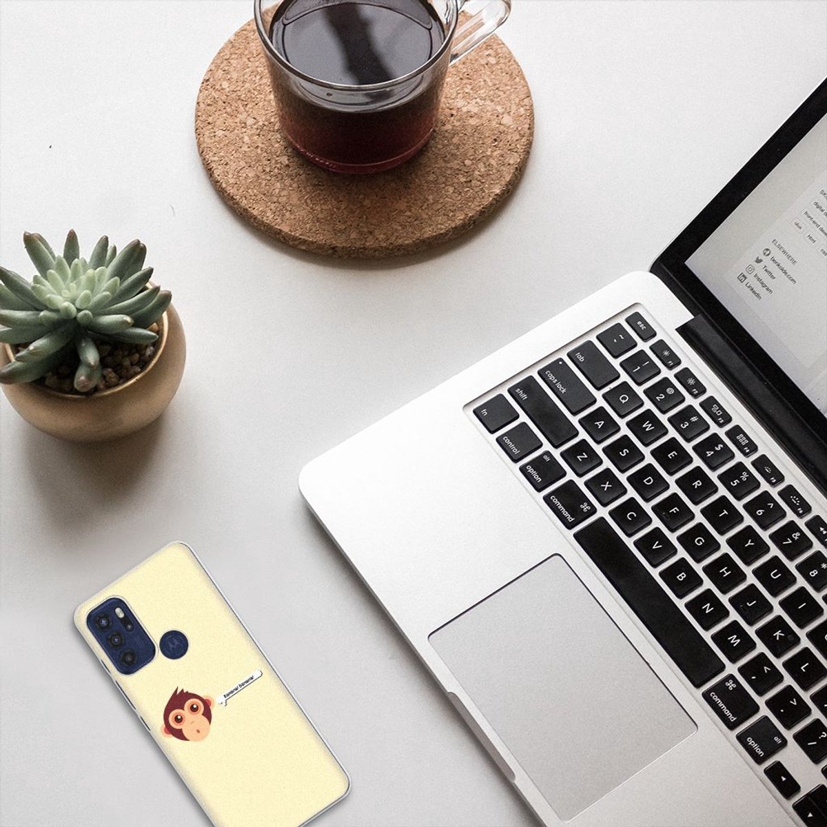 Motorola Moto G60s Telefoonhoesje met Naam Monkey
