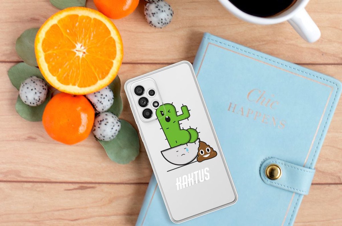 Samsung Galaxy A73 5G Telefoonhoesje met Naam Cactus Poo