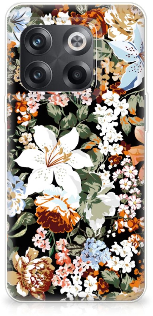 TPU Case voor OnePlus 10T Dark Flowers
