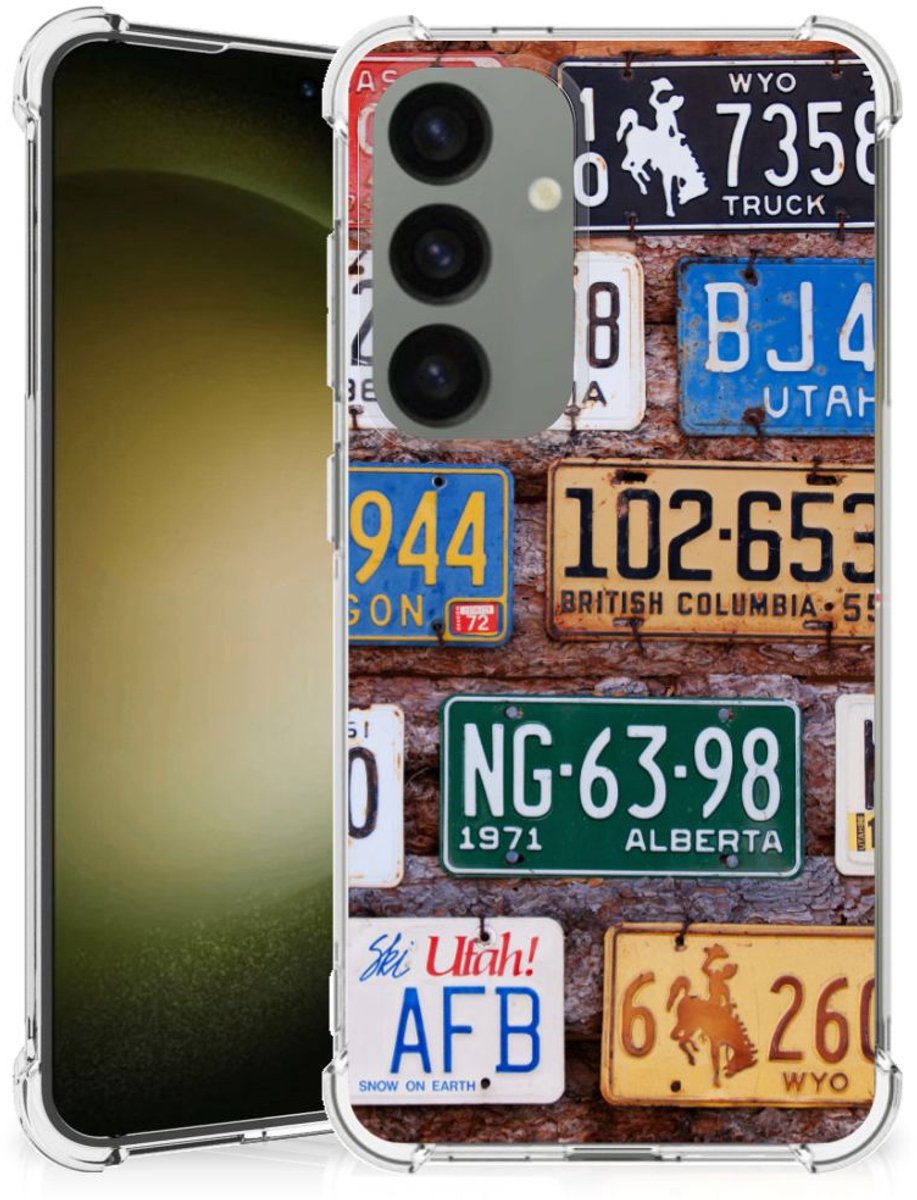 Samsung Galaxy S24 Anti-shock Hoesje met foto Kentekenplaten