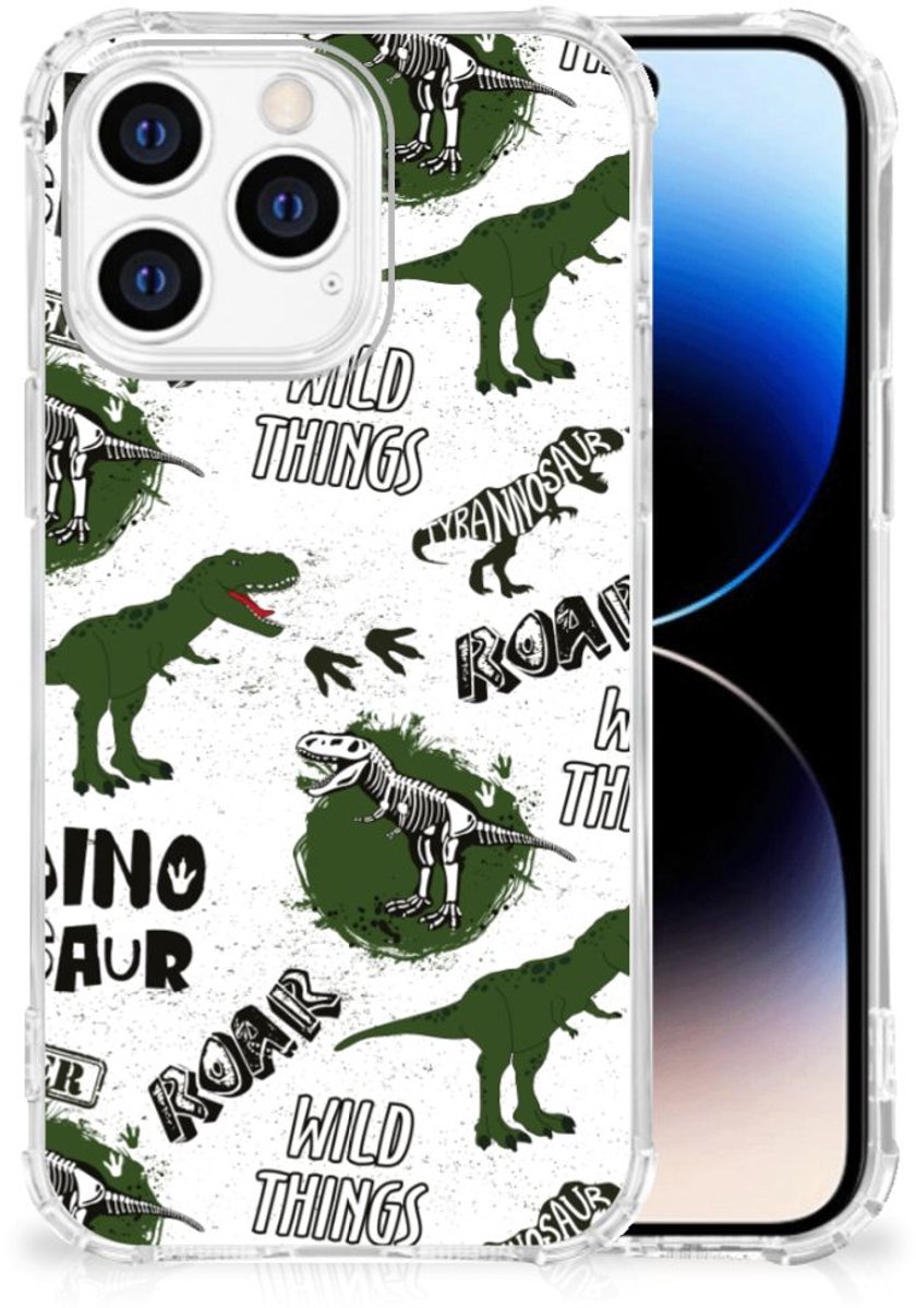 Case Anti-shock voor iPhone 14 Pro Dinosaurus