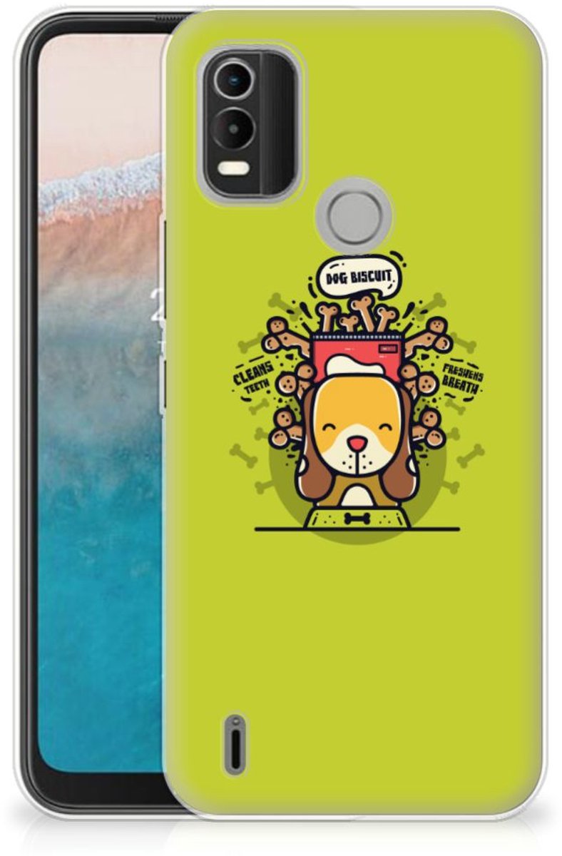 Nokia C21 Plus Telefoonhoesje met Naam Doggy Biscuit