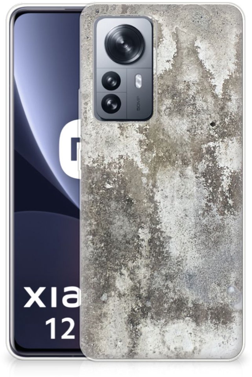Xiaomi 12 Pro TPU Siliconen Hoesje Beton Print