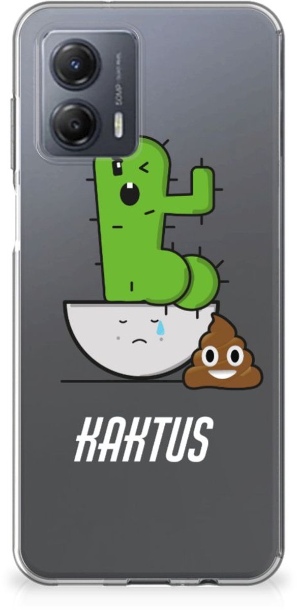 Motorola Moto G53 Telefoonhoesje met Naam Cactus Poo