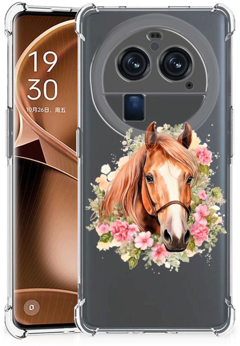 TPU Case Anti-Shock voor Case Anti-shock voor OPPO Find X6 Pro Paard