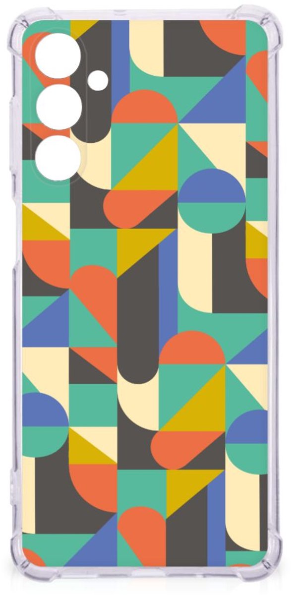 Samsung Galaxy M54 Doorzichtige Silicone Hoesje Funky Retro