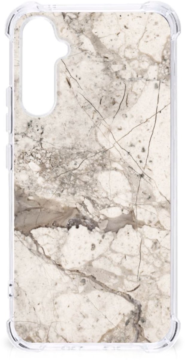 Samsung Galaxy A34 Anti-Shock Hoesje Marmer Beige