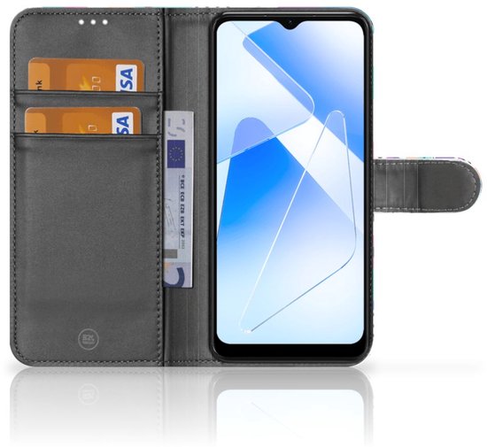 Etui portefeuille OPPO A16/A16s | Étui pour téléphone portable OPPO A54s blocs cadeaux personnalisés colorés