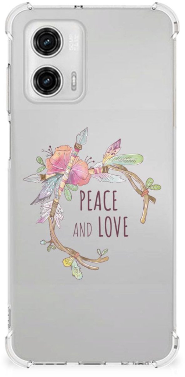 Motorola Moto G73 Stevig Bumper Hoesje Boho Text