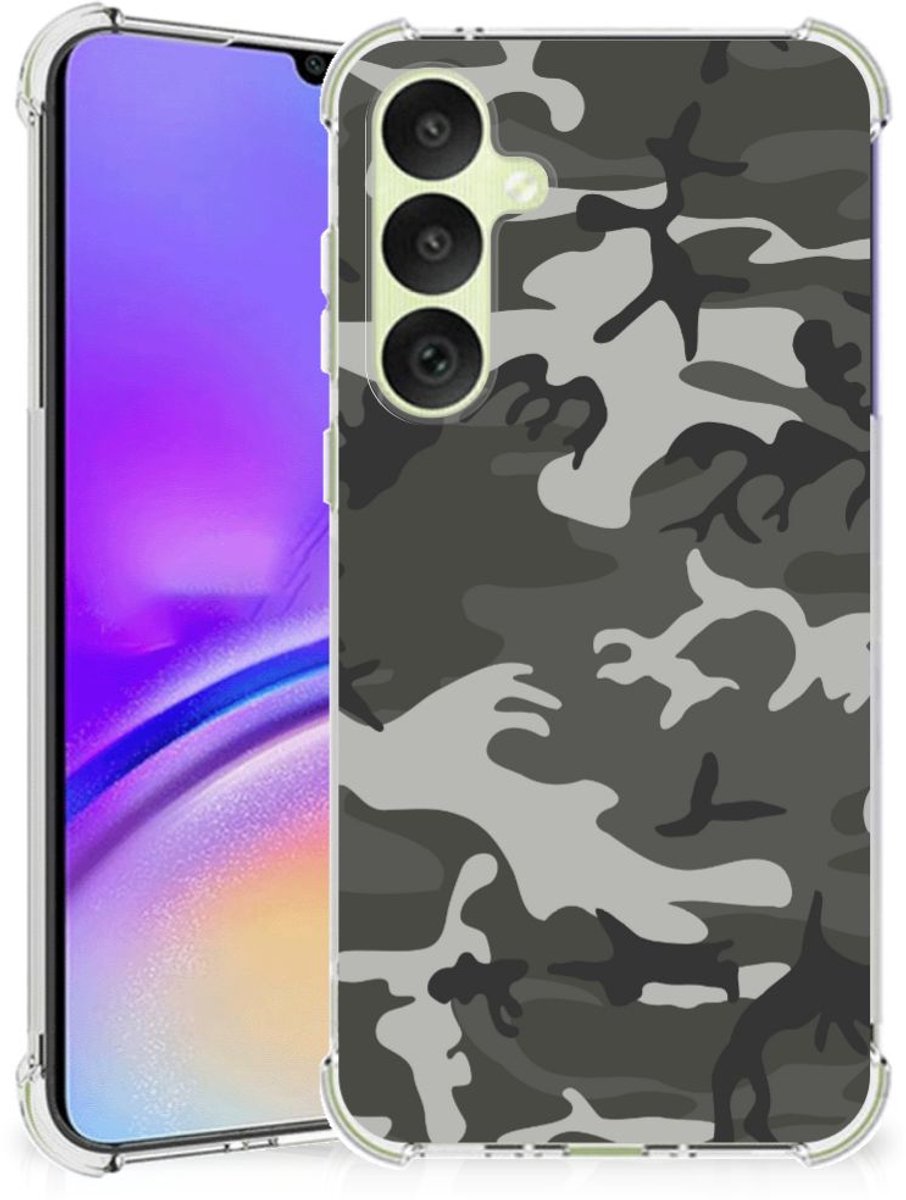 TPU Case Anti-Shock voor Samsung Galaxy A35 Doorzichtige Silicone Hoesje Army Light