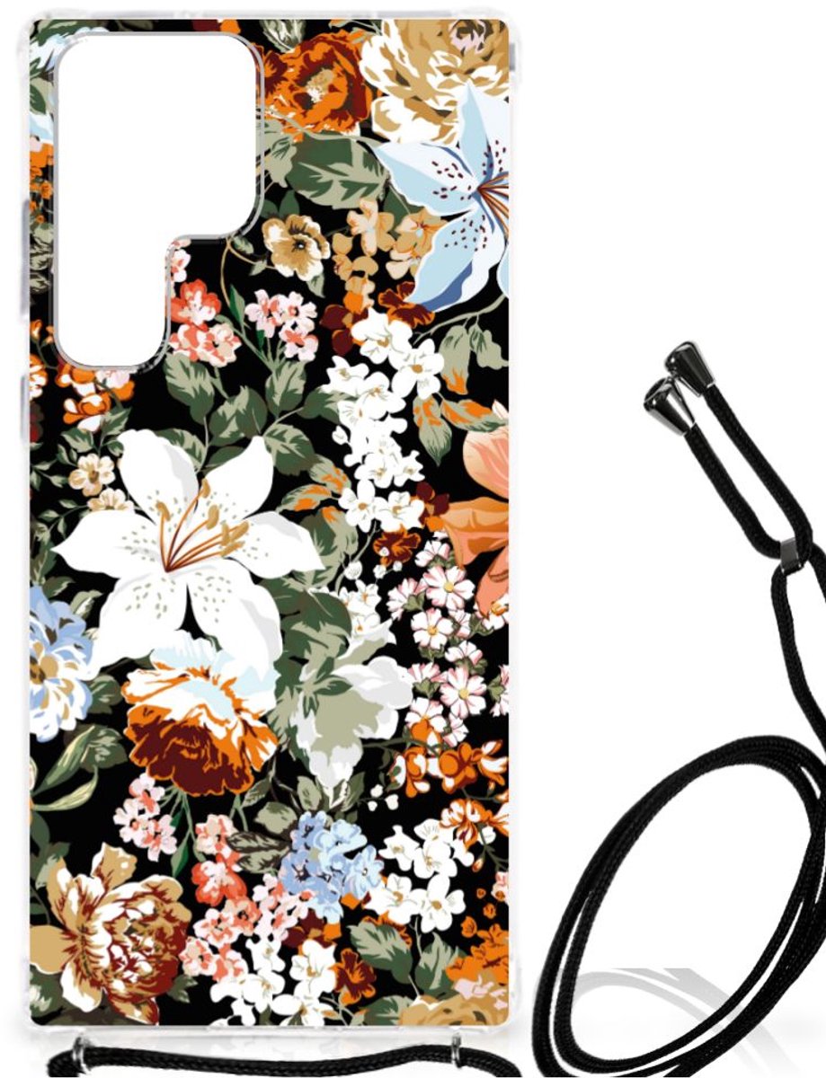 Case voor Samsung Galaxy S23 Ultra Dark Flowers