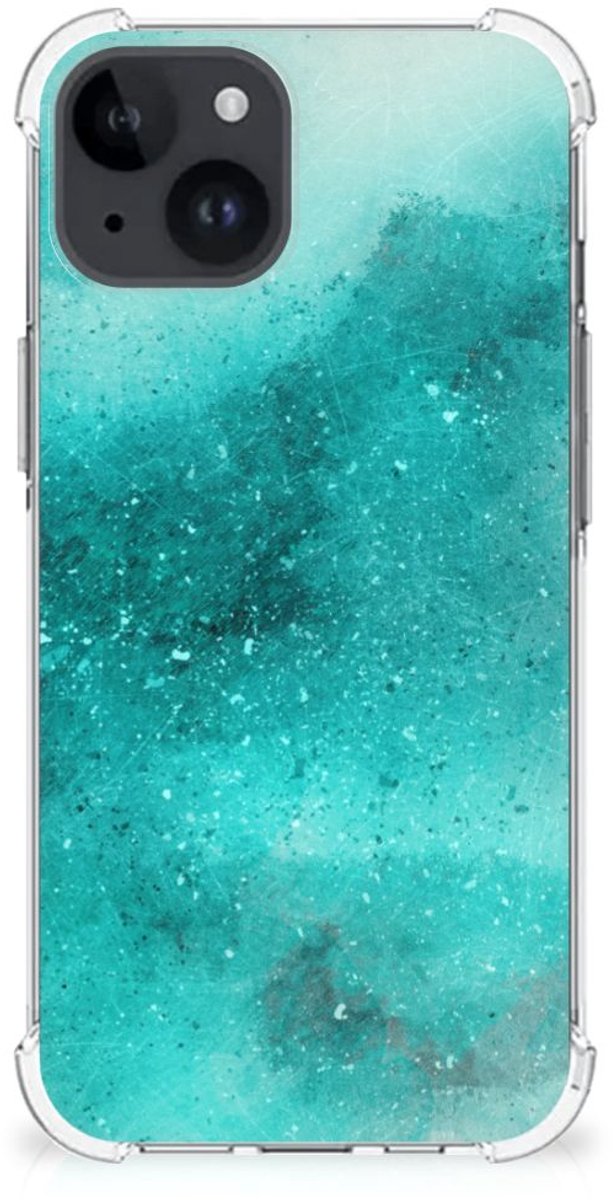 Back Cover iPhone 15 Plus Painting Blue