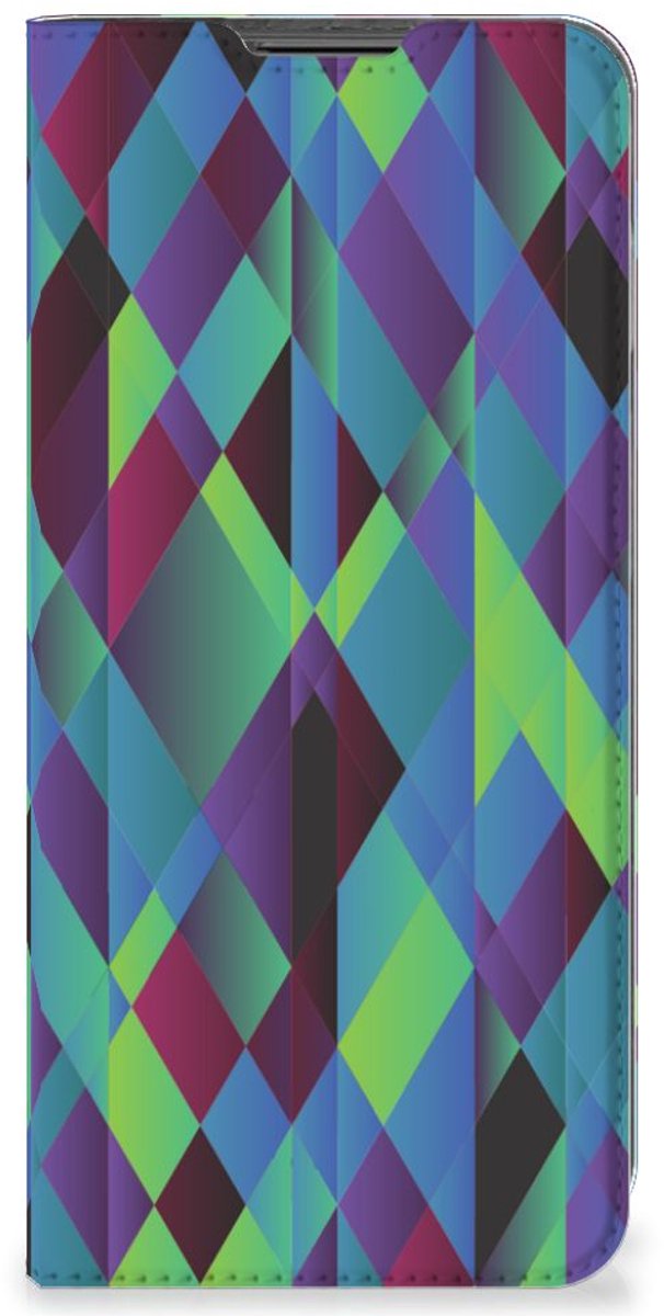 Motorola Moto G22 Stand Case Abstract Green Blue