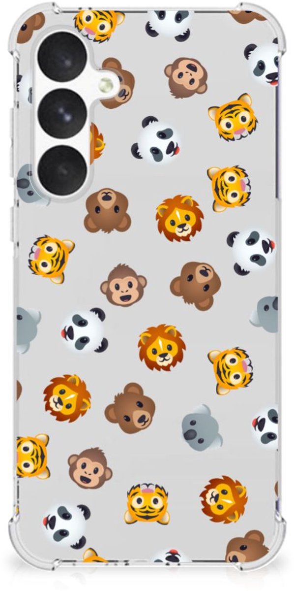 Doorzichtige Silicone Hoesje voor Samsung Galaxy A55 Dieren Emojis