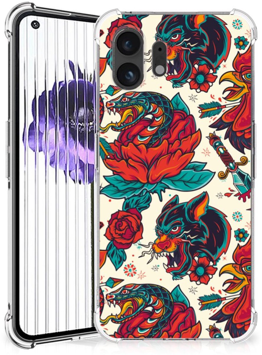 Anti-shock Hoesje met foto voor Nothing Phone (2) Old Skool