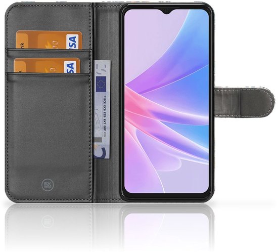 Coque avec pour OPPO A78 5G | A58 5G Portefeuille Baroque Fleur