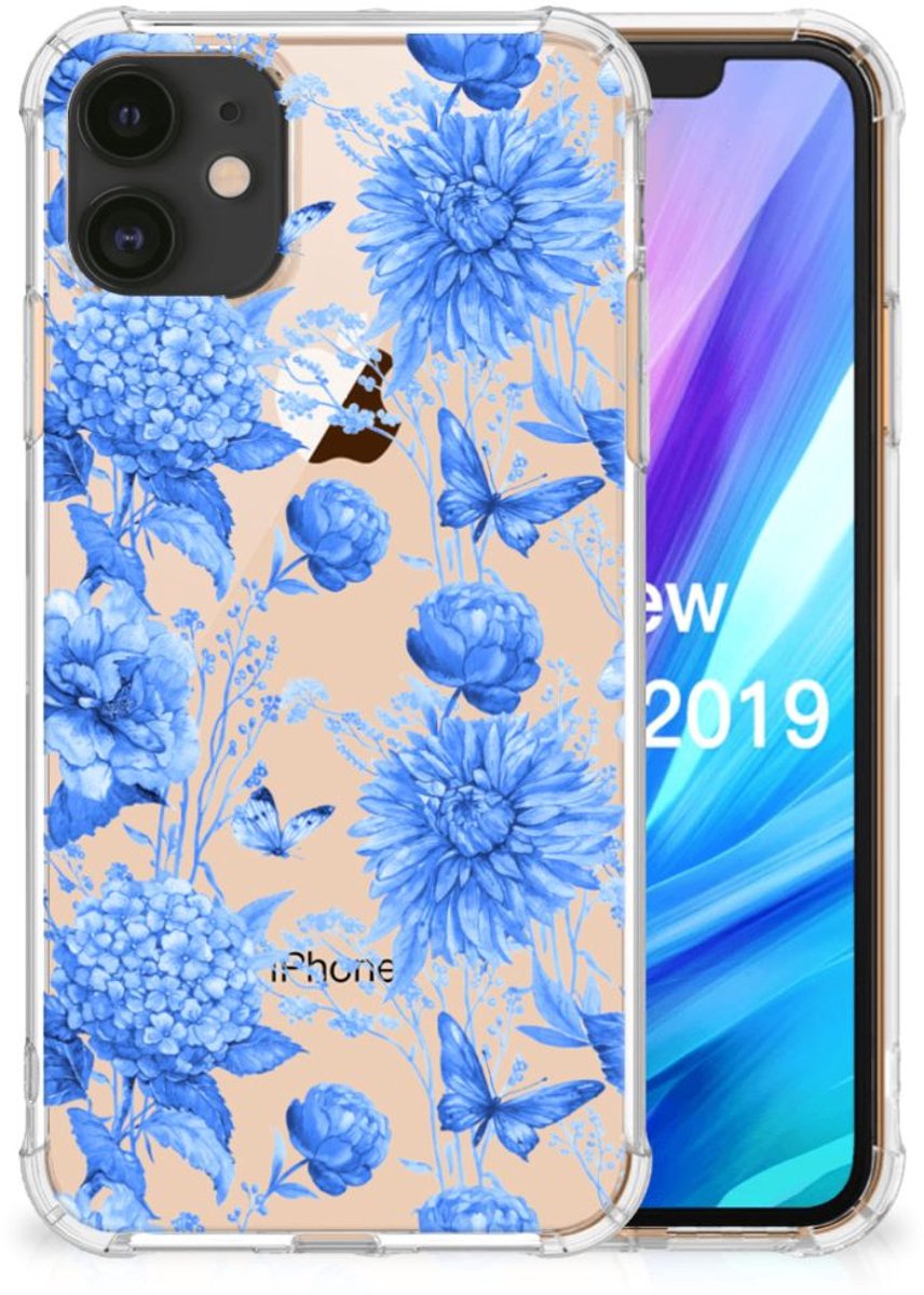 Case voor Apple iPhone 11 Flowers Blue