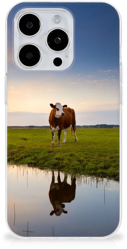 TPU Silicone Bumper pour iPhone 15 Pro Max Coque Téléphone Vache