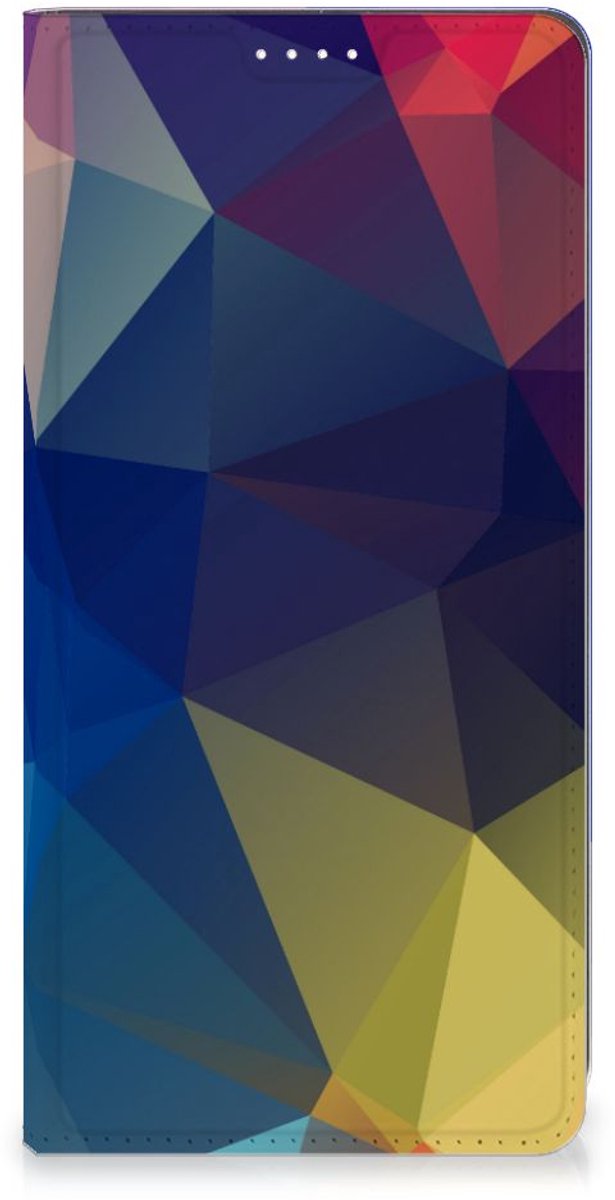 Book Case voor Motorola Moto G73 Stand Case Polygon Dark