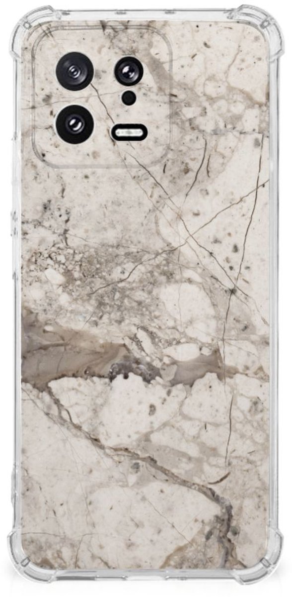 Xiaomi 13 Anti-Shock Hoesje Marmer Beige