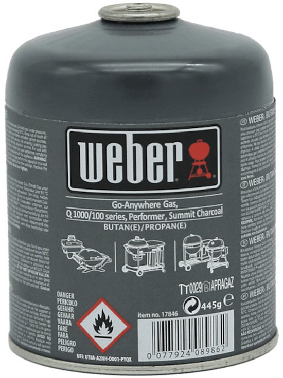 Weber Gasbusje - cartridge voor barbecue - 0077924089862 van Weber — afbeelding 2